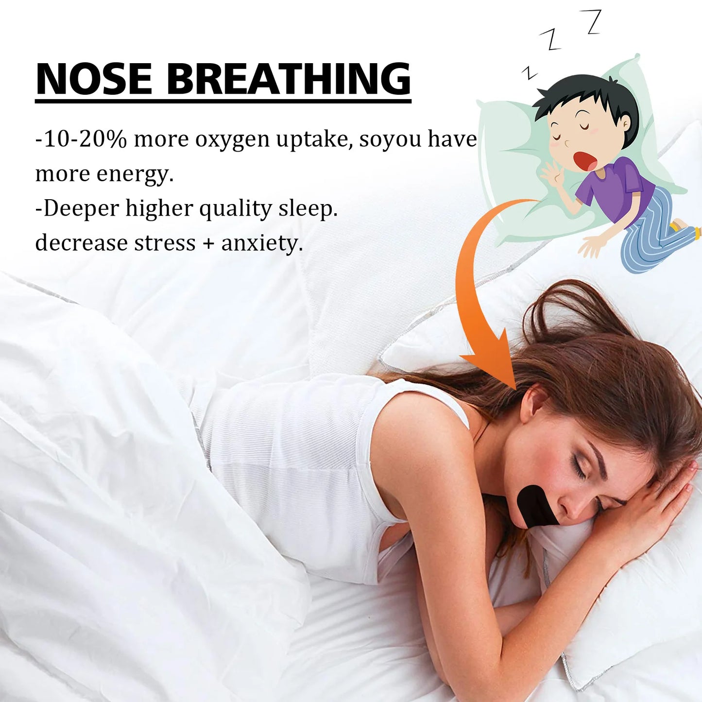 Gentle Mouth Tape for Better Sleep – Improve Breathing, Reduce Snoring, & Wake Refreshed!